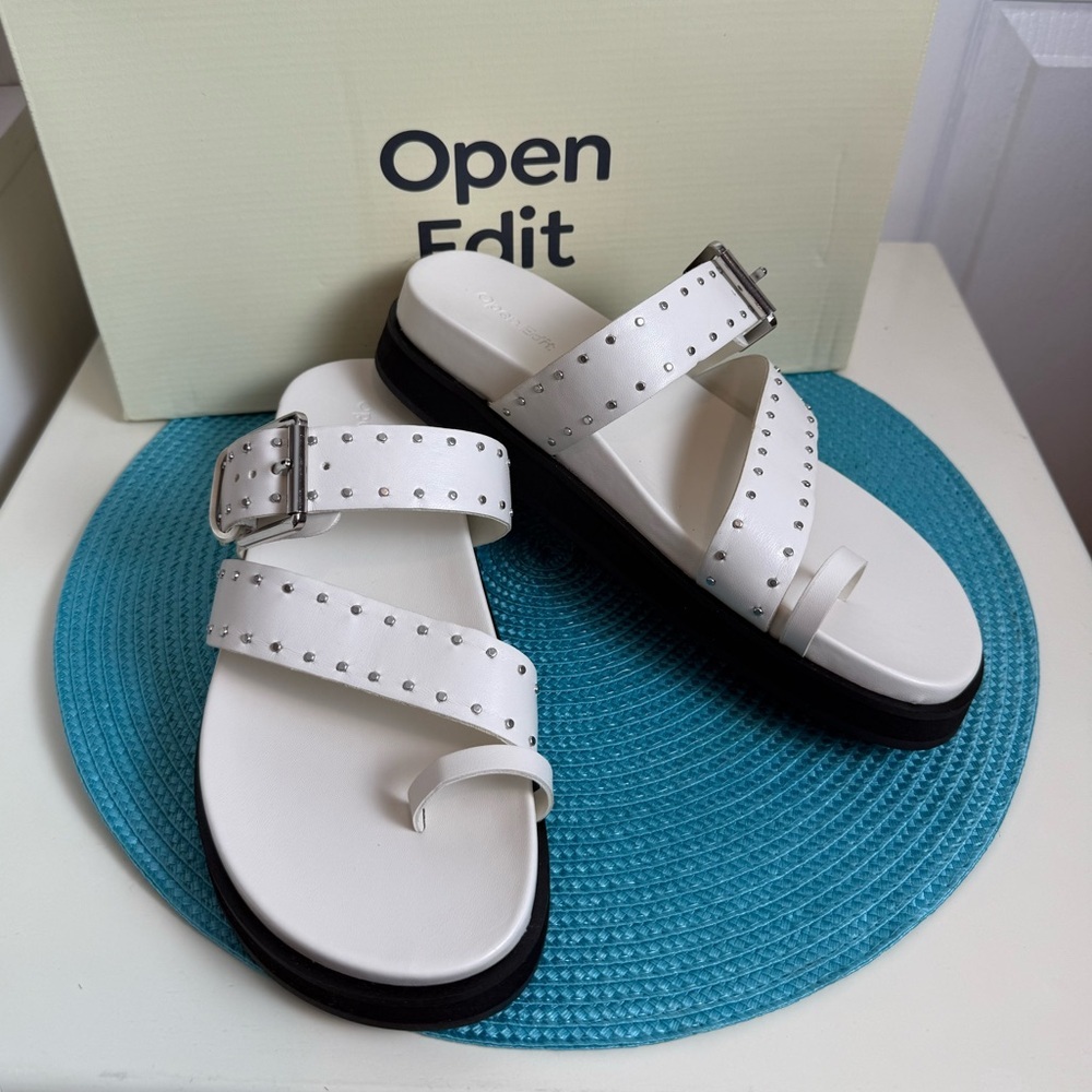 Open Edit Florence Toe Loop Sandal (Women)/size 8
